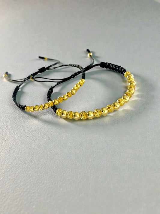 PAR PULSERAS DIAMANTADAS INTERCALAS G&P