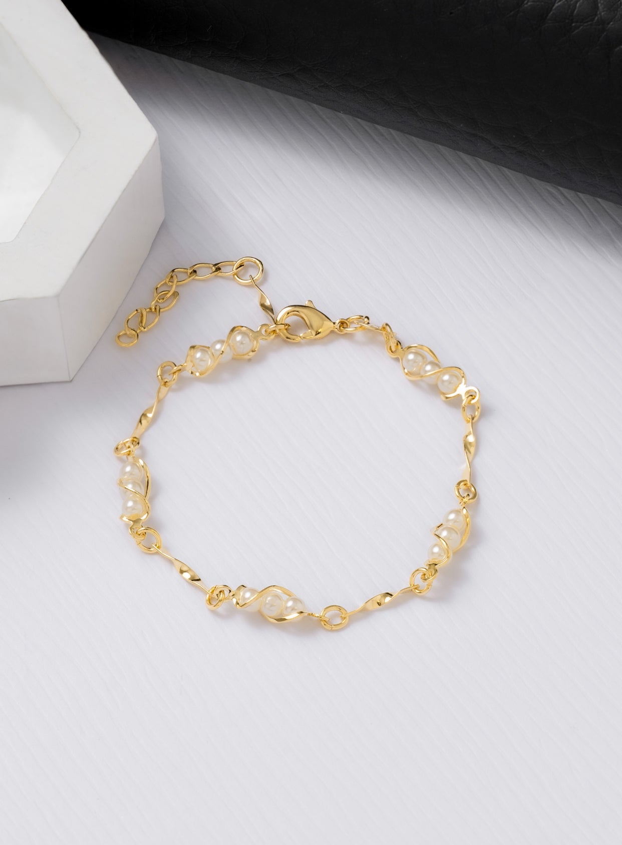 PULSERA PERLADA 16cm + EXTENSOR