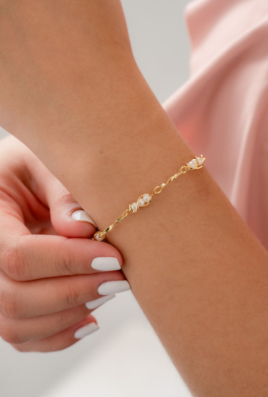 PULSERA PERLADA 16cm + EXTENSOR