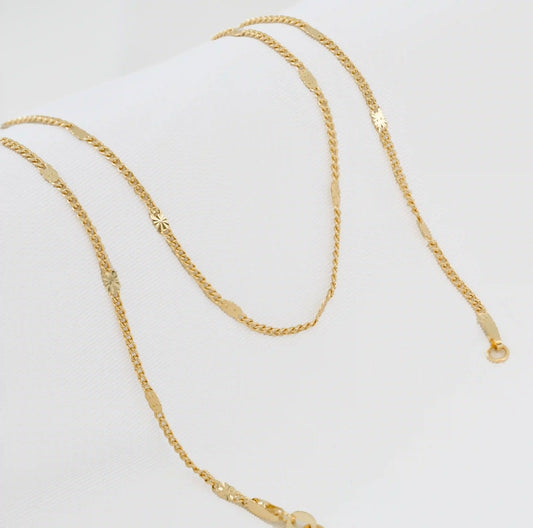 CADENA CUBANA CON DESTELLO