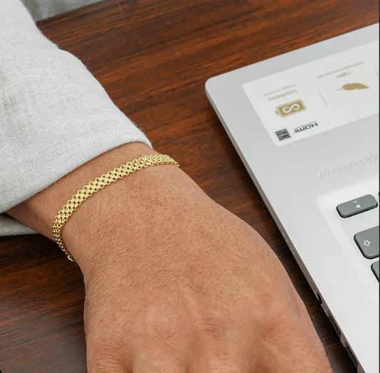 PULSERA TEJIDO CHINO DOBLE CARRIL